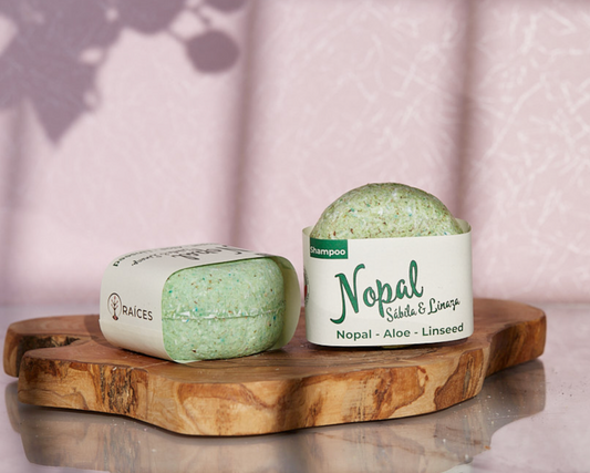 Nopal Sabila y Linaza (Nopal, Aloe & Linseed) Shampoo Bar